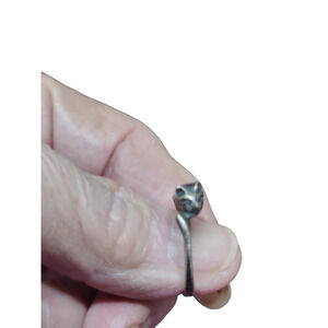 925 silver Kitty Cat wrap ring size 7 3/4